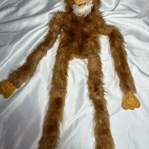 Vintage 1981 Hosung Long Legs Wraparound MONKEY Hand Puppet 36" Plush